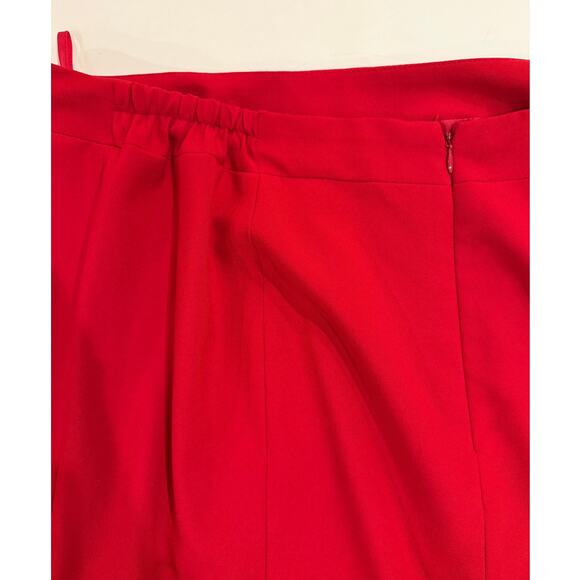 John Meyer Red Suit 16W Blazer & Skirt Set Leopard Lined Power Career Outfit - Picture 5 of 11